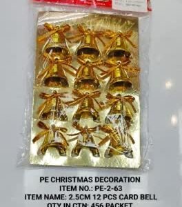 PE-2-63 2.5CM 12 PCS CARD BELL 12X27