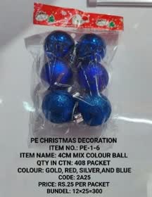 PE-1-6 4CM Mix colour Ball 12x25