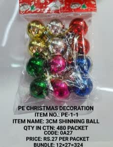 PE-1-1 3CM Shinning Ball 12x27