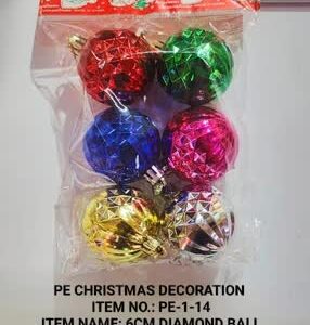 PE-1-14 6CM 6Pcs Diamond Ball 6x54