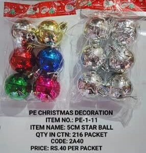 PE-1-11 5CM Star Ball12x40