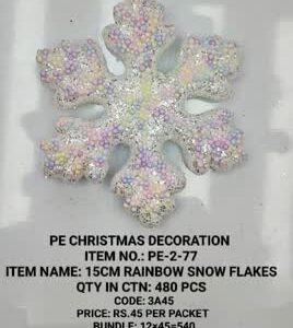 PE-2-77 15CM Rainbow snow Flakes 12x45