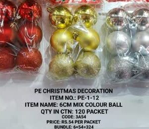 PE-1-12 6CM Mix colour Ball 6x54