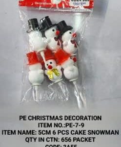PE-7-9 5CM 6Pcs Cake Snowman 6x55