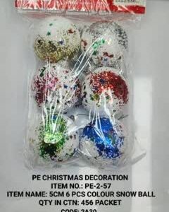PE-2-57 5CM 6Pcs Colour snow ball 12X30