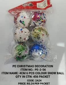 PE-2-56 4CM 6Pcs Colour snow ball 12X24