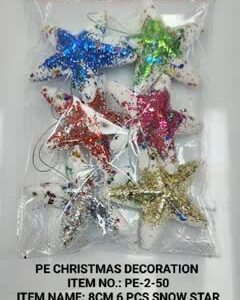 PE-2-36 8CM 6Pcs Cake Snowstar 12x36