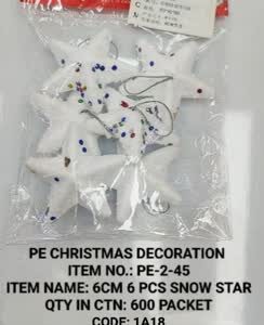 PE-2-45 6CM 6Pcs Snowstar 12x18