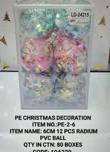 PE-2-6 6CM 12Pcs Radium PVC Ball