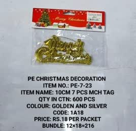 PE-7-23 10CM 7PCS MCH TAG 12x18