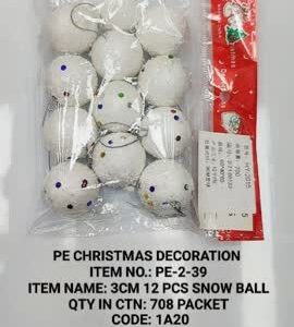 PE-2-39 3CM 12Pcs Cake SnowBall 12x20