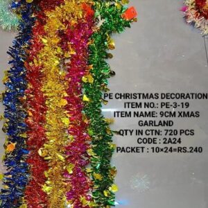 PE-3-19 9Cm Xmas Garland 10x24