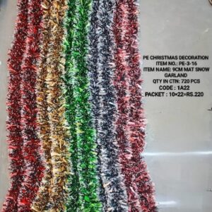 PE-3-16 9Cm Mat snow Garland 10x22