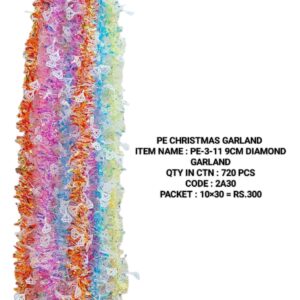 PE-3-11 9Cm Diamond Garland 10x30