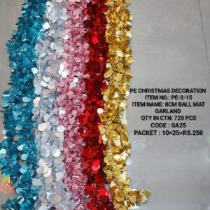 PE-3-15 8Cm Ball Mat Garland 10x25