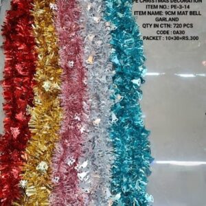 PE-3-14 9Cm Mat Bell Garland 10x30