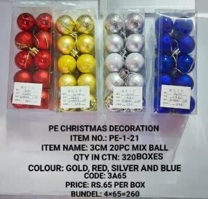PE-1-21 3CM 20 PCS MIX BALL 4X65