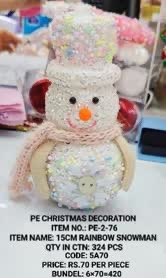 PE-2-76 15CM RAINBOW SNOWMAN 6X70
