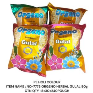 NO. 7778 Orgeno Herbal Gulal 80g 5x240