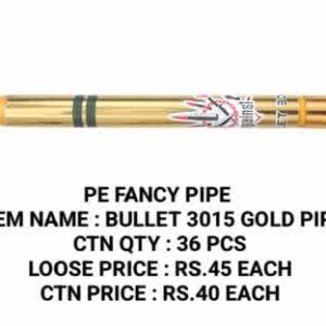 Fancy Water Pipe : Bullet 3015 Gold Pipe