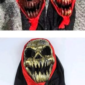 Mask & Wig : Red Line Ghost Mask