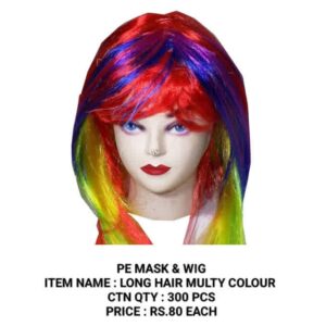 Mask & Wig : Long Hair Multy colour