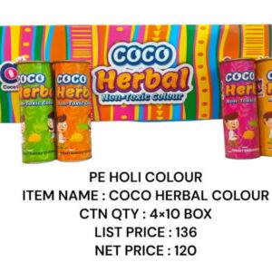 Holi Colour : Coco Herbal Colour 4x10