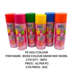Holi Colour : Boss Colour Snow Mix 550ML