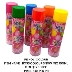 Holi Colour : Boss Colour Snow Mix 750ML