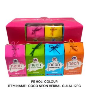 Holi Colour : Coco neon Herbal Gulal 12 pc