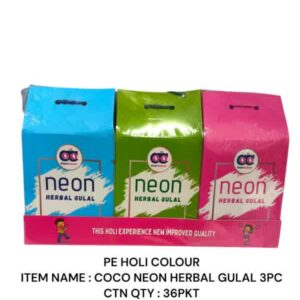 Holi Colour : Coco neon Herbal Gulal 3 pc