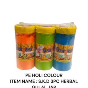 Holi Colour : S.K.D 3 PC Herbal Gulal Jar